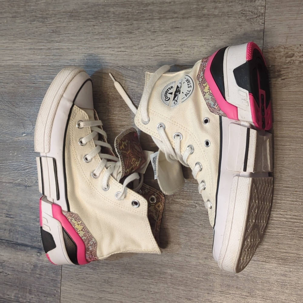 Converse Allstar Egret White Hyper Pink Sneakers - Picture 6 of 7